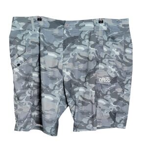 AFTCO Fishing Shorts Mens 44 Gray Camo Tactical Cargo Performance Utility
